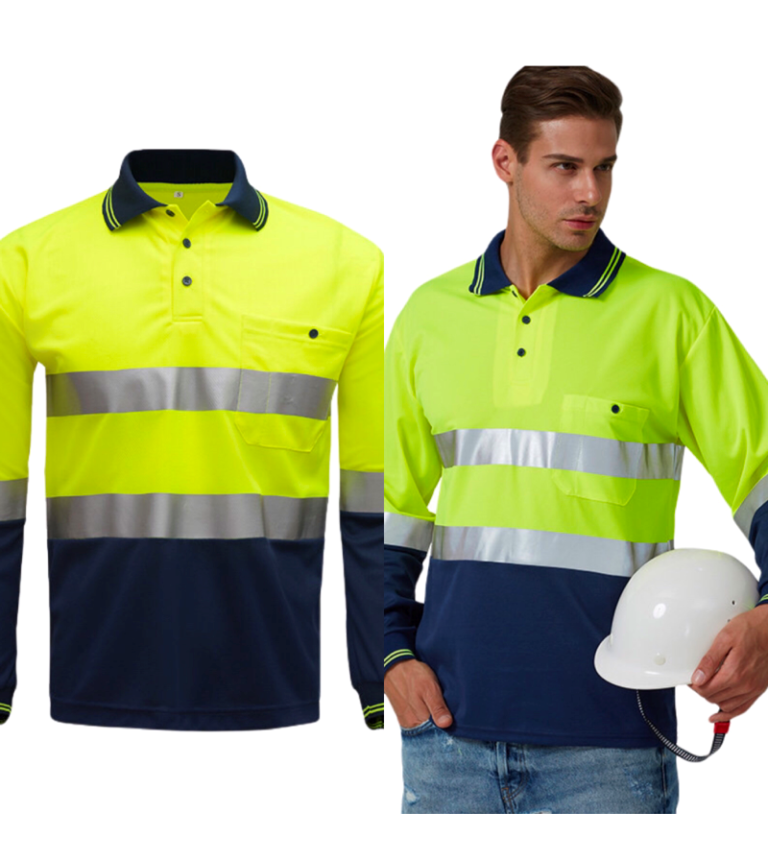 Moisture Wicking Reflective Long Sleeve Tshirt Road Construction